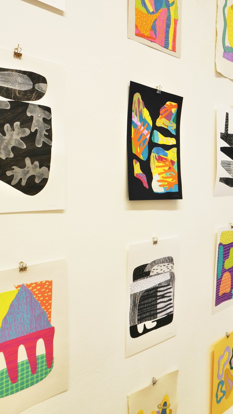 Collages cut out artworks