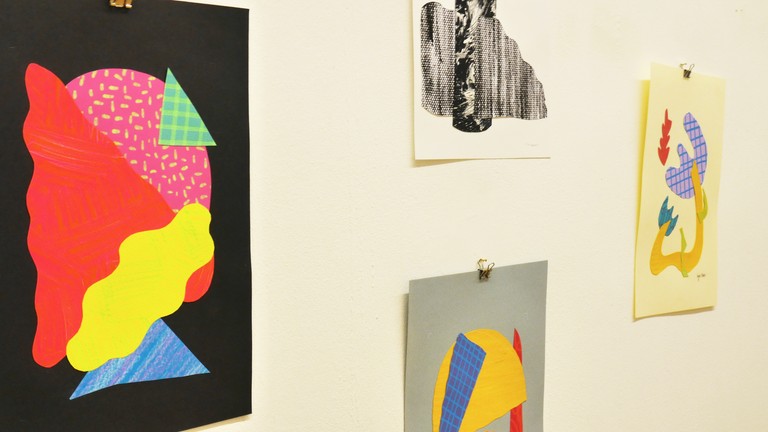 Collages cut out artworks